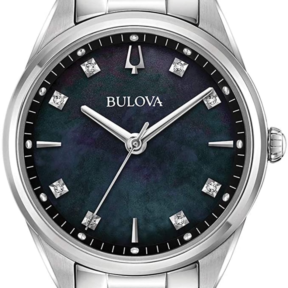Bulova Sutton Black Mother of Pearl Dial Women's Watch - Picture 2 of 6